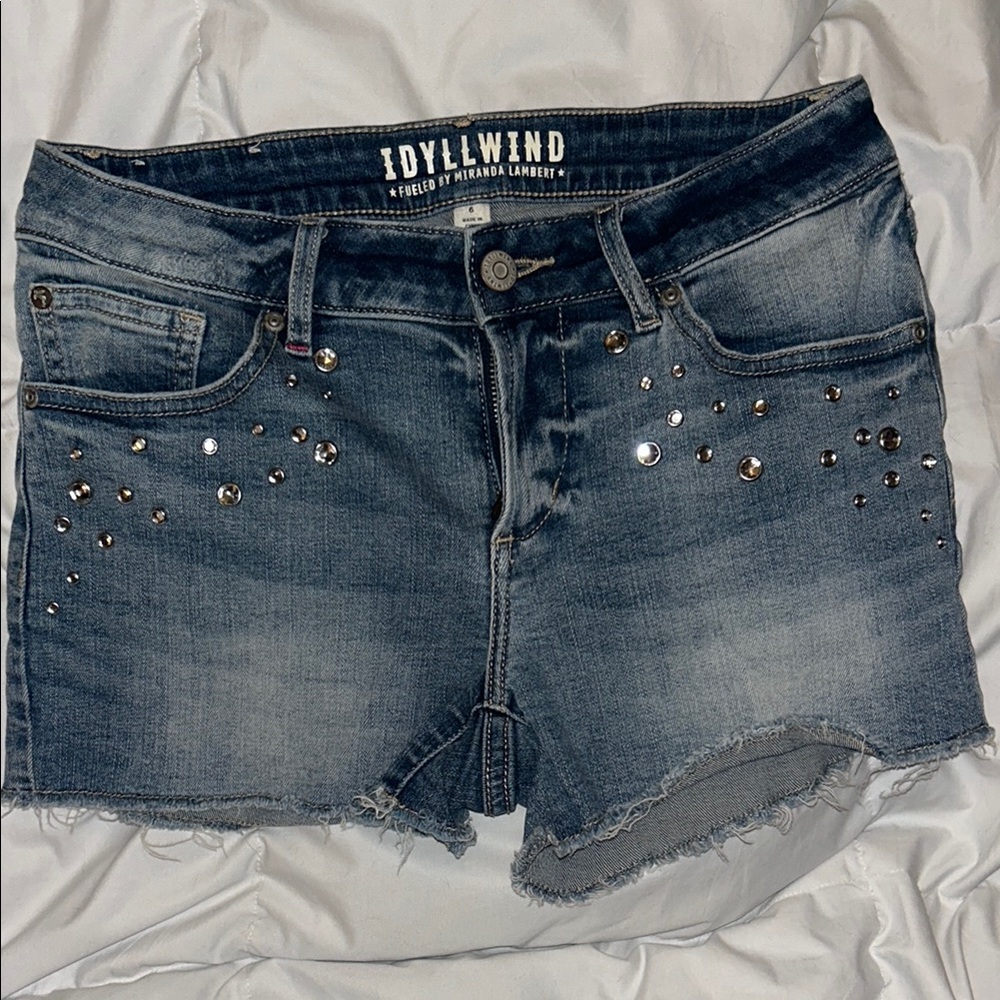 Idyllwind Studded, Size 6, Denim Shorts